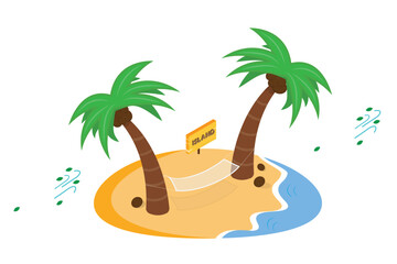 Tropical island with palm trees