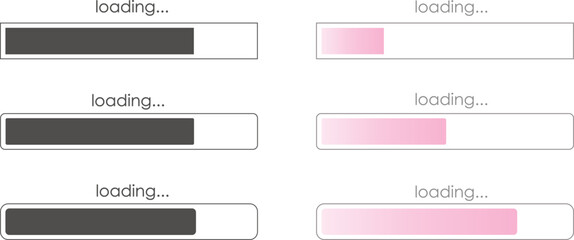 web design elements loading bar isolated