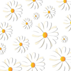 seamless pattern with daisies
