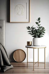 side table in living room interior