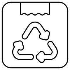An editable design icon of parcel recycling 
