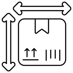 Trendy design icon of parcel size  