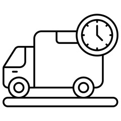 Perfect design icon of cargo delivery time