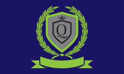 Creative Mascot Monogram Crest Academy School University Educational Institute Business Logo Design Template Vector