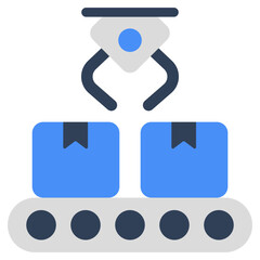 Conveyor belt icon, editable vector