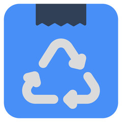 An editable design icon of parcel recycling 