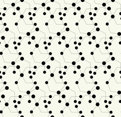 Vector monochrome geometric pattern ib simple graphic design. Fashion trendy geometry.