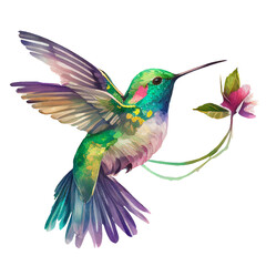 Hummingbird Watercolor Clipart, Hummingbird Clipart