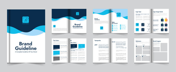 Brand Guideline Layout Brochure Template Design