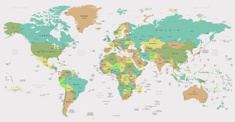 Plakat map of the world