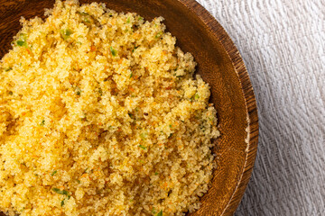 Seasoned flying fish roe with mixed vegetables