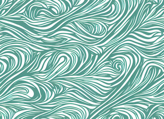 Abstract wave background of green and white for design.