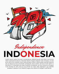 Indonesia Independence Day Logo Vector EPS 10