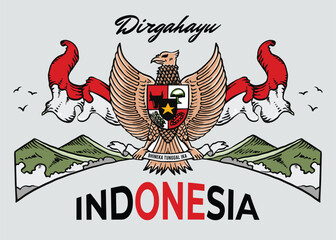 Indonesia Independence Day Logo Vector EPS 10