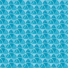 Seamless Round Floral Pattern Green