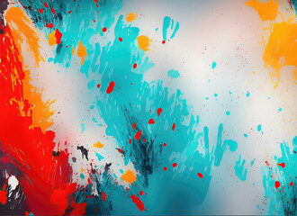 Abstract background with mixed paint of different colors