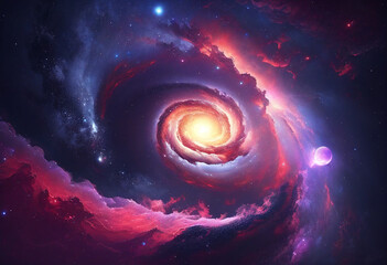 Space galaxy background generative ai