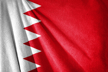 Bahrein flag on towel surface illustration