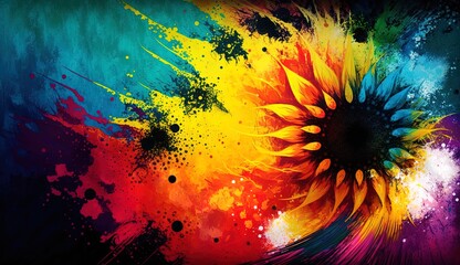 A bold and splashy summer background texture, radiant, colourful, cheerful