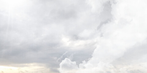 Grey clouds in sky. Vector illustrator