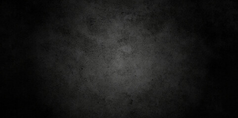 Texture of black decorative plaster or concrete. Vector illustration of old black background soft white watercolor grunge texture style center for adding your text. Dark wallpaper. 