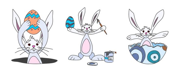 bunnies characters funny easter holiday new picture