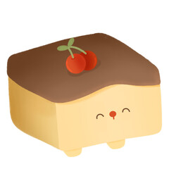 mascot cake with cherry