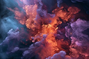 Nebula art for science and education projects. Generative AI
