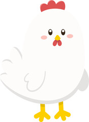 Cartoon cute chicken Character