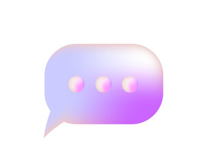 3D speech bubble icons for chat on social media. Chatting and message  symbol. 3d rendering vector illustration