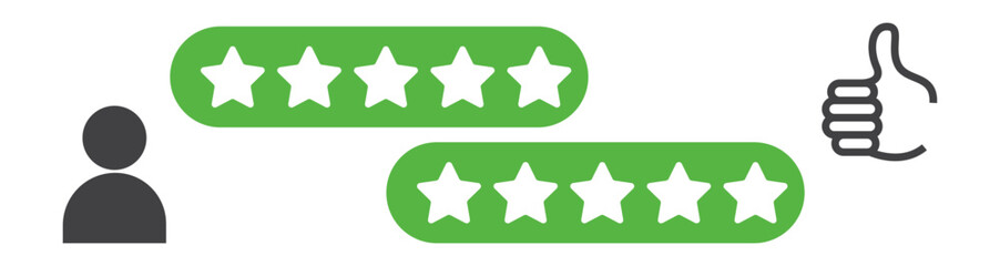 5 stars review of customer,vector customer satisfaction concept