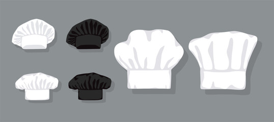 chef hat collection,vector illustration,hats in flat design