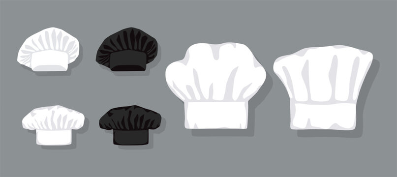 chef hat collection,vector illustration,hats in flat design