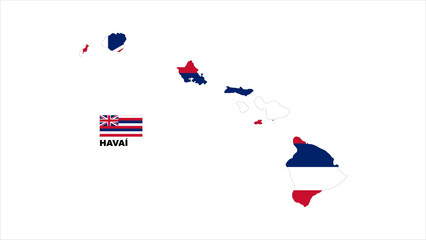 HAWAII FLAG MAP