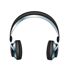 Fototapeta na wymiar Black wireless headphones. 3D file PNG for use in various graphic designs.