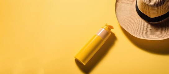 Obraz na płótnie Canvas sunscreen tube bottle summer, with generative ai