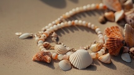 Fototapeta na wymiar snails, shells, summer with generative ai