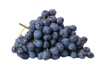 Red grapes bunch in PNG isolated on transparent background