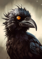 Portrait de corbeaux