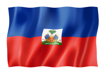 Haitian flag isolated on white
