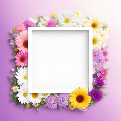 Flower frame. Generative ai