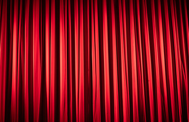 red curtain background