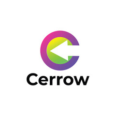 C letter modern 3d logo design