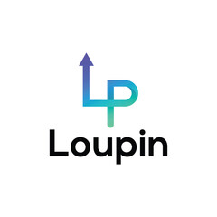 L & P letter  modern logo design