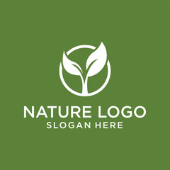 natural product logo design vector, Leaf icon and company logo