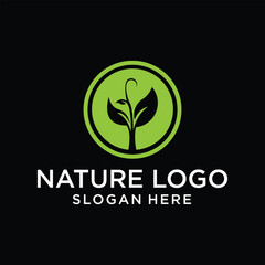 natural product logo design vector, Leaf icon and company logo