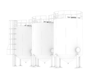 Silo isolated on transparent background. 3d rendering - illustration © Elscar Studios