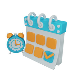 Scheduling management for operating system 3D rendering icon isolated, perfect for business presentation
