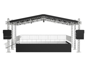Stage isolated on transparent background. 3d rendering - illustration