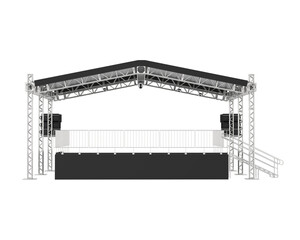 Stage isolated on transparent background. 3d rendering - illustration